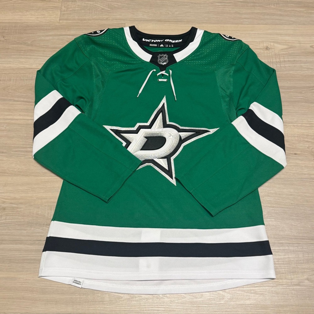 adidas Dallas Stars Primegreen Authentic NHL Hockey Jersey Mens 46 Small Green